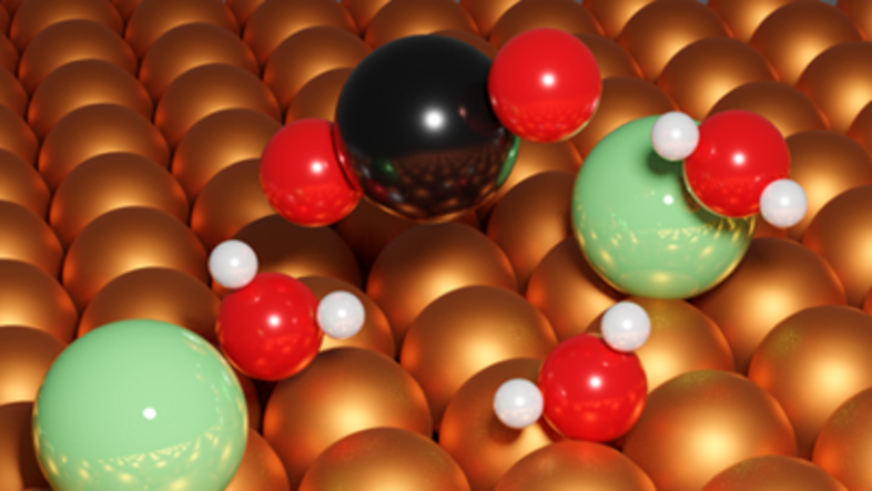 Digital illustration of spherical atom models