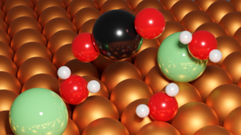 Digitale Illustration von kugelförmigen Atommodellen