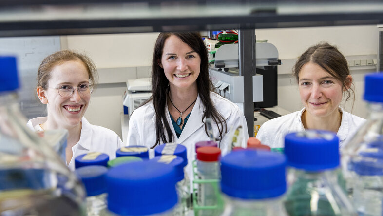 Martina and her team in the lab