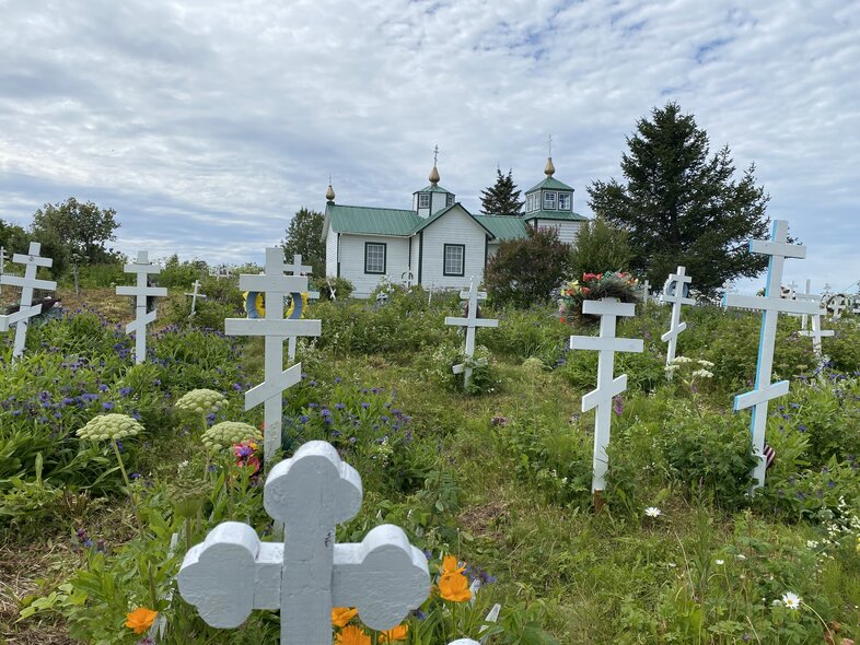 Russisch-Orthodoxe Kirche und dazugehöriger Friedhof in Ninilchik, 