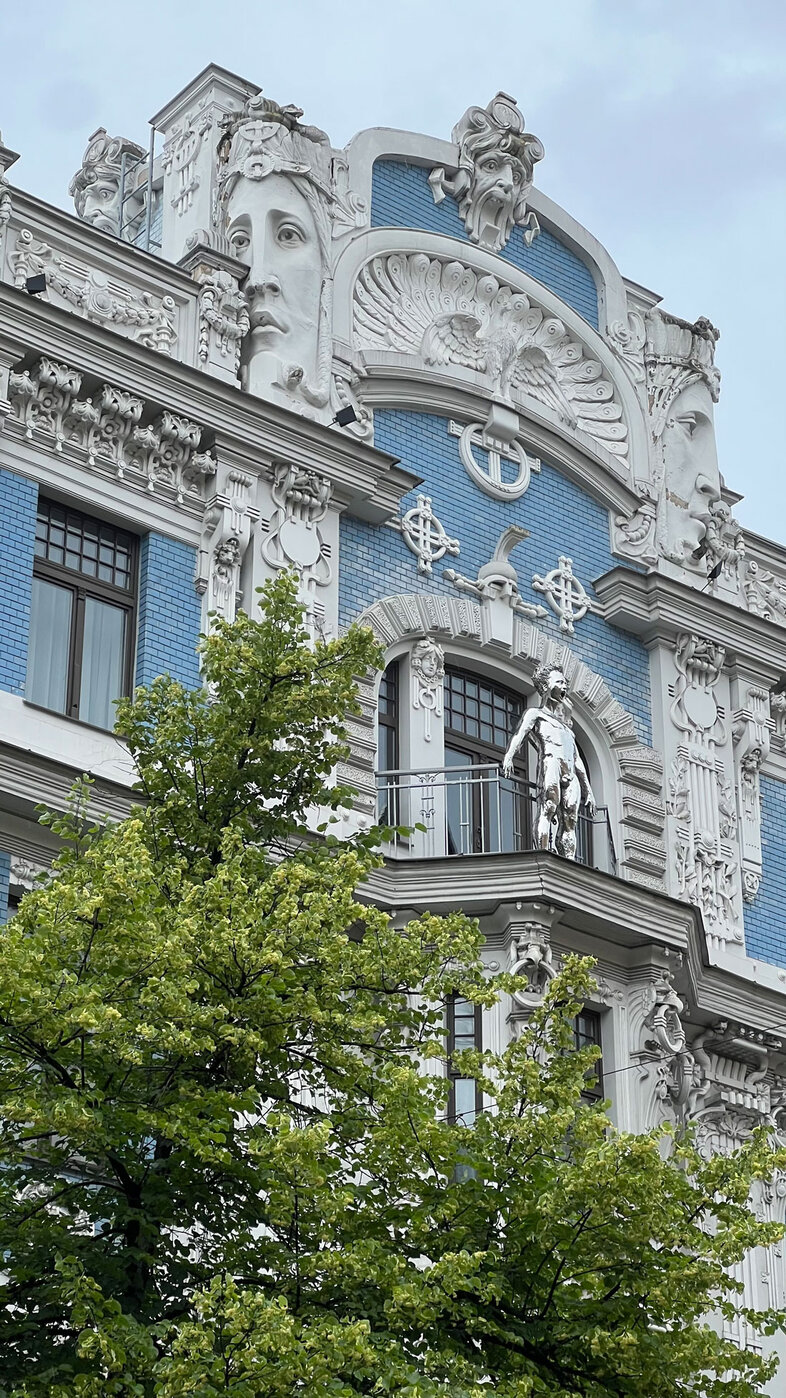 Example of Art Nouveau style building on Albert Street in Riga