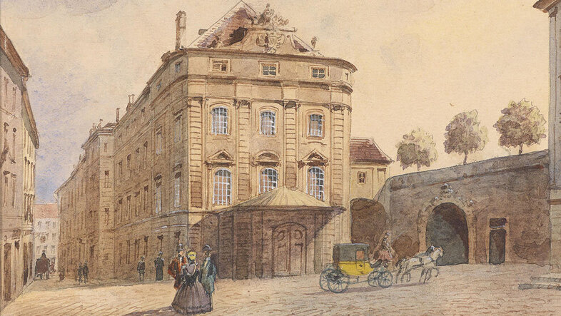 Historischer Stich vom Wiener Kärntnertortheater