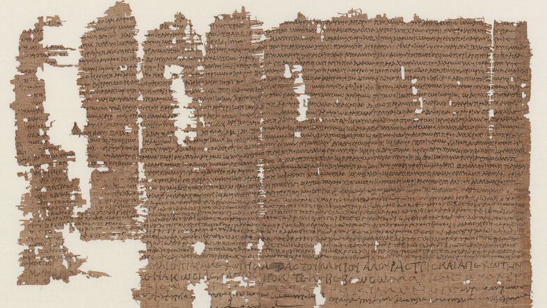 Fotografie eines Original-Papyrus aus dem Jahr 83/4 n. Chr.