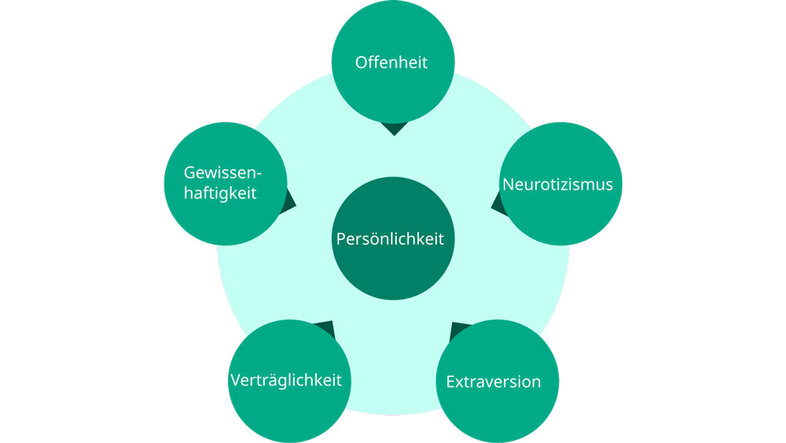 Graphik, die das Fünffaktorenmodell zeigt