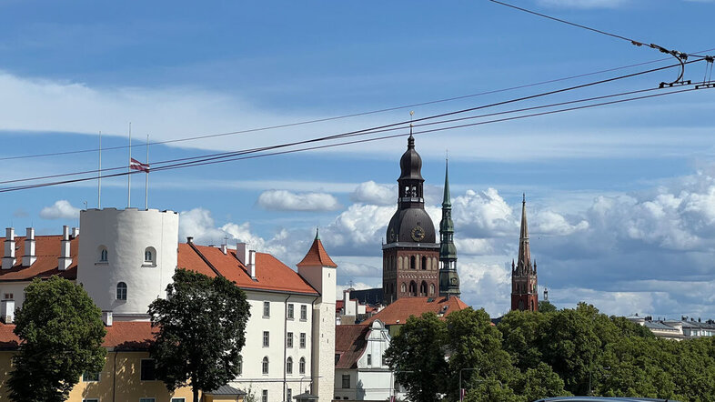 photo of Riga castle and Riga cathedral