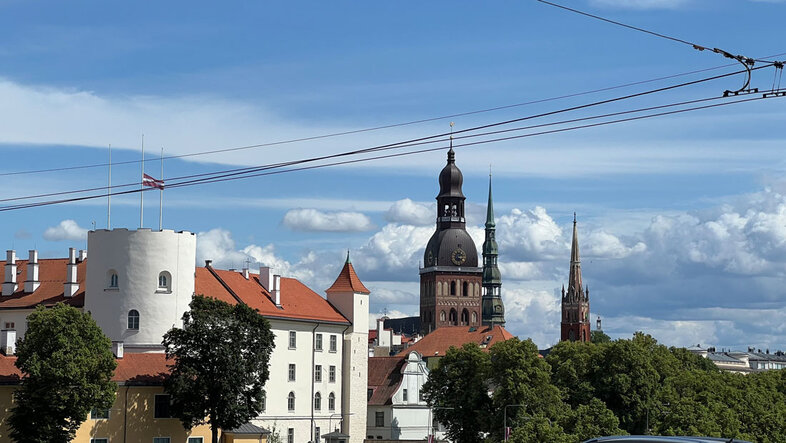 photo of Riga castle and Riga cathedral