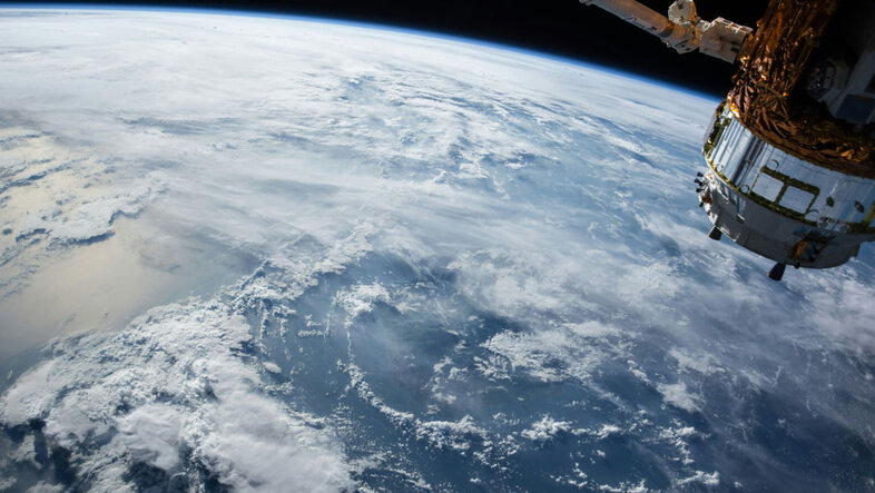 Image of a satellite in orbit